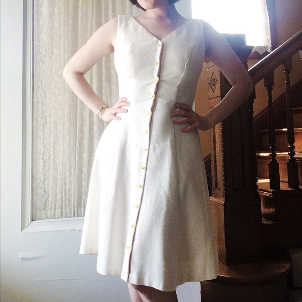 1960s Cream Dress